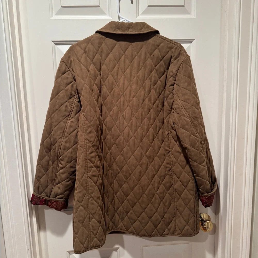 Talbots Tan Quilted Barn Jacket - Picture 8 of 12